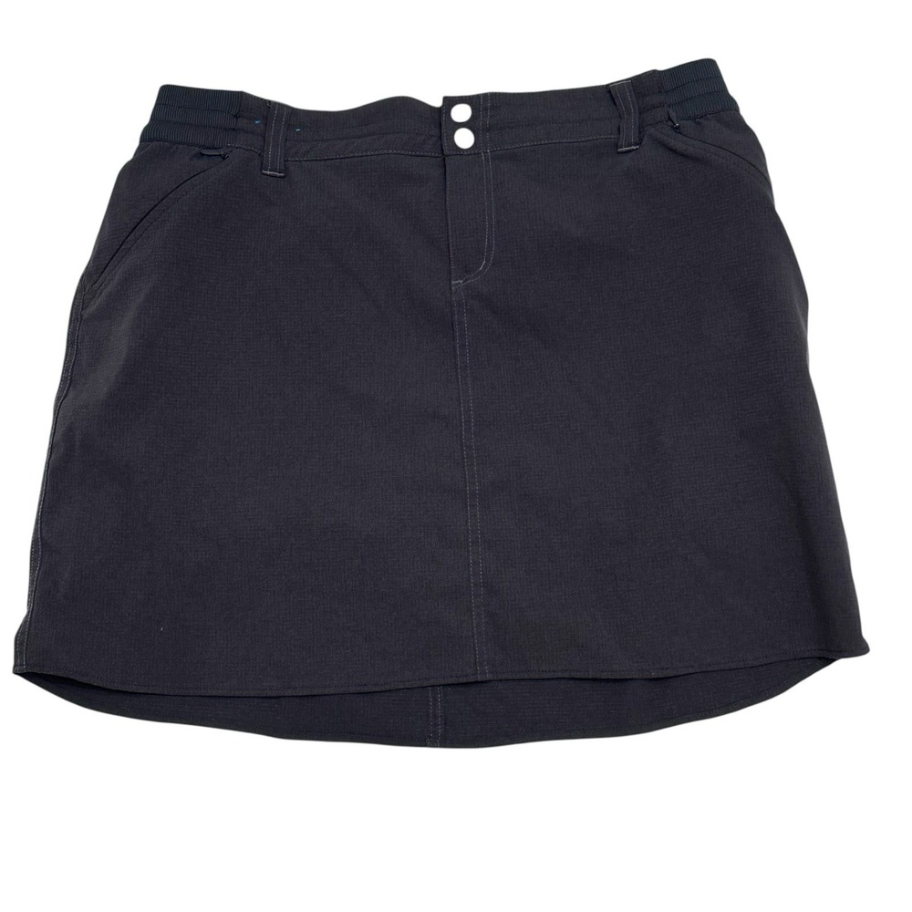 Kuhl Skort Women's Size 14 Grey Skirt Athletic Hiking Zip Pockets Skort Rip Stop